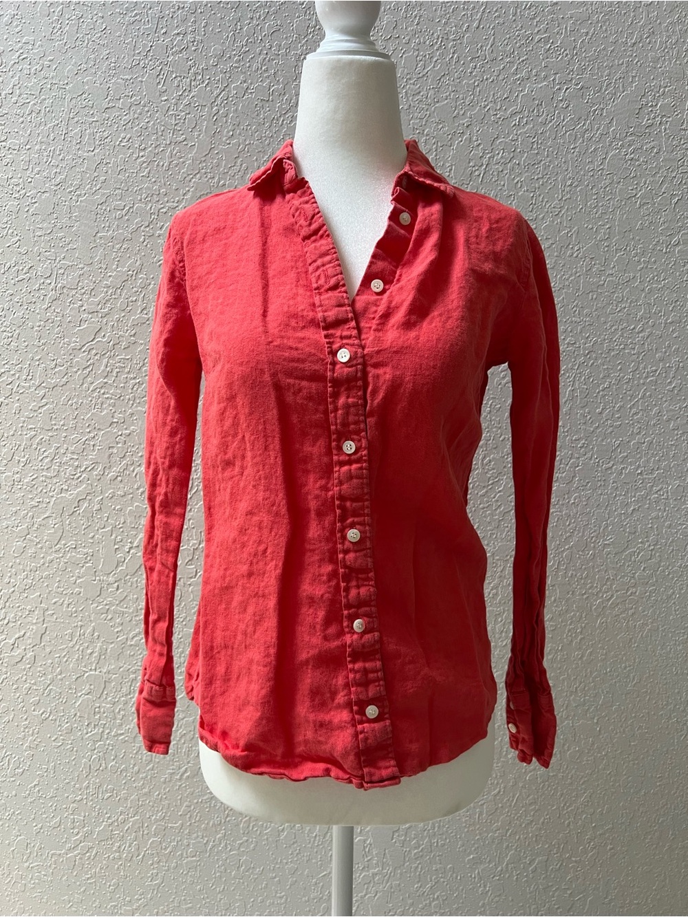 J. Crew Women's Slim perfect shirt in Baird McNutt Irish linen